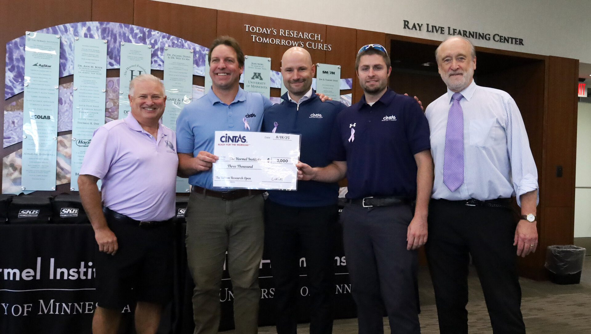 Cintas sponsor check presentation